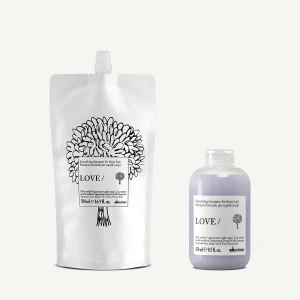Davines New Essential Haircare Love Smoothing shampoo refill duo- Zestaw wygładzający szampon do włosów, refill 500 ml + butelka 250 ml