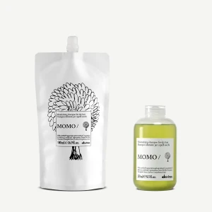 Davines New Essential Haircare MOMO Shampoo Refill Duo – Zestaw nawilżający szampon do włosów, refill 500 ml + butelka 250 ml