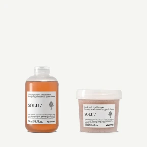 Davines Solu Duo – Zestaw oczyszczający do włosów i skóry głowy