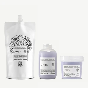 Davines LOVE SMOOTH- Zestaw wygładzający do puszących się włosów z refillem 500 ml