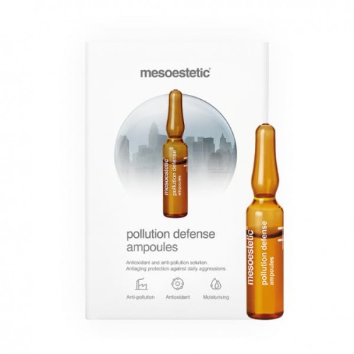 Mesoestetic Pollution Defense Ampoules Działanie anti-aging i ochrona przed szkodliwym wpływem czynników zewnętrznych 10x2 ml.jpg