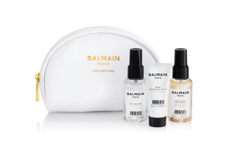 Balmain styling - Kosmetyczka z produktami do stylizacji - Argan Moisturizing Elixir 20 ml + Silk Perfum 50 ml + Texturizing Salt Spray 50ml.jpg